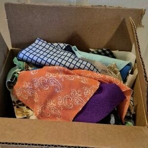 5lbs. Misc Fabric Squares, Misc Pieces 5 Pound Box Crafting Sewing Fabric